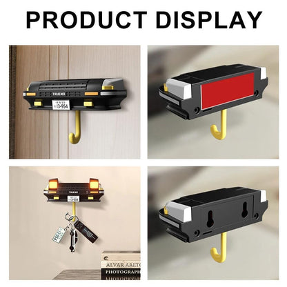 Headlite: Car Bumper Keychain Holder with LED Headlight & Blinkers, Wall Mount & LED Lights, Unique Retro Car Design for Entryway, Living Room, Office & Gift for Car Lovers