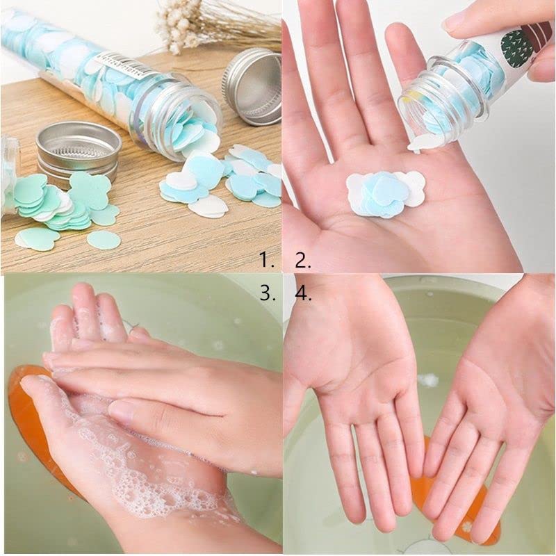 FruityClean: Set of 3 Cute Travel-Friendly Hand Soap Paper Flake Tubes – Perfect for On-the-Go Hygiene