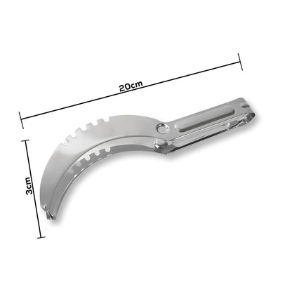 Slicey: 3-in-1 Stainless Steel Watermelon Cutter, Easy Grip Slicer Tool for Perfectly Cutting Melons, Cantaloupes & Pineapples with Precision & Speed