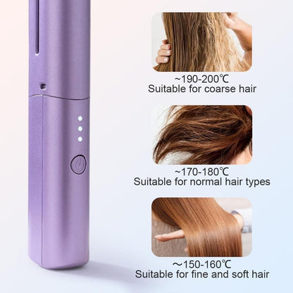EasyStraight: Cordless Hair Straightening Comb with 3-Heat Settings, Rechargeable & Auto Shut-Off for Smooth Styling Anywhere