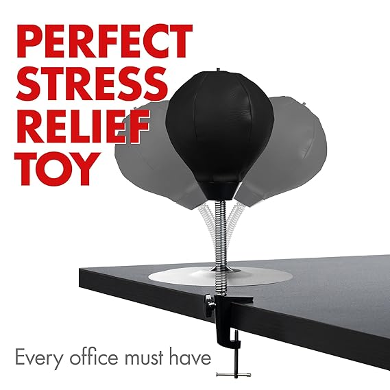 Punchie: Heavy-Duty Desktop Punching Bag with Strong Suction Base & Durable Spring – Tabletop Stress Relief Toy for Home, Office & Study Desks