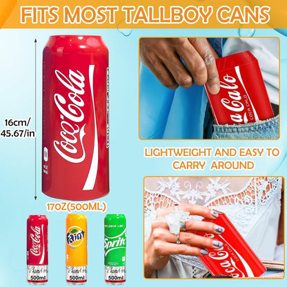 Boozie: 2Pc Silicone Beer Can Sleeves with Insulation, Soda for 550ML Cans – Looks Like Regular Soda Can | Hide Alcoholic Beverage Easily | Cola & Monster (Pack of 2)