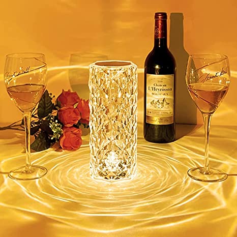 Lucidity: crystal Aura Night Light with 16-Color Changing LED, USB Rechargeable Touch Control & Diamond Cut Design for Bedroom & Décor