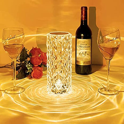 Lucidity: crystal Aura Night Light with 16-Color Changing LED, USB Rechargeable Touch Control & Diamond Cut Design for Bedroom & Décor
