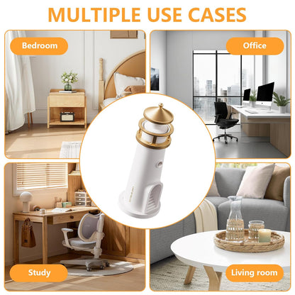 Beacon: Lighthouse Moonlight Projection Lamp with Bluetooth Speaker & Remote, Dimmable LED Night Light, Cute Moon Glow Table Lamp for Bedroom, Kids Room & Unique Gifting