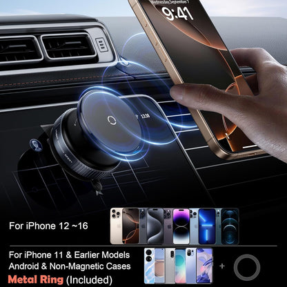 Stikko: Magsafe Strong Rotatable Suction Phone Holder for Car, Shower, Gym, Mi – Includes Magnet Ring