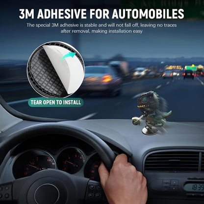 DynoDrift: Dashboard Drift Dinosaur Motorcycle Toy, Creative Car Decor for Car Interior, Enthusiasts & Collectible Gifting