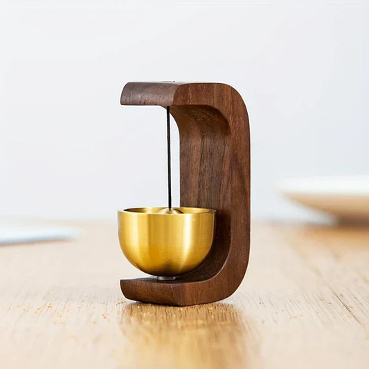 ZenBell: Vintage Japanese Wooden Door Chime with Soft Wind Bell Sound, Ideal for Shops, Cafés, Home Entrances & Office Doors