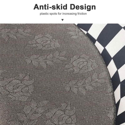 CheckMat: Realistic 3D Illusion Checkered Rug – Anti-Skid Round Carpet for Bedroom, Living Room & Office (60cm Diameter)