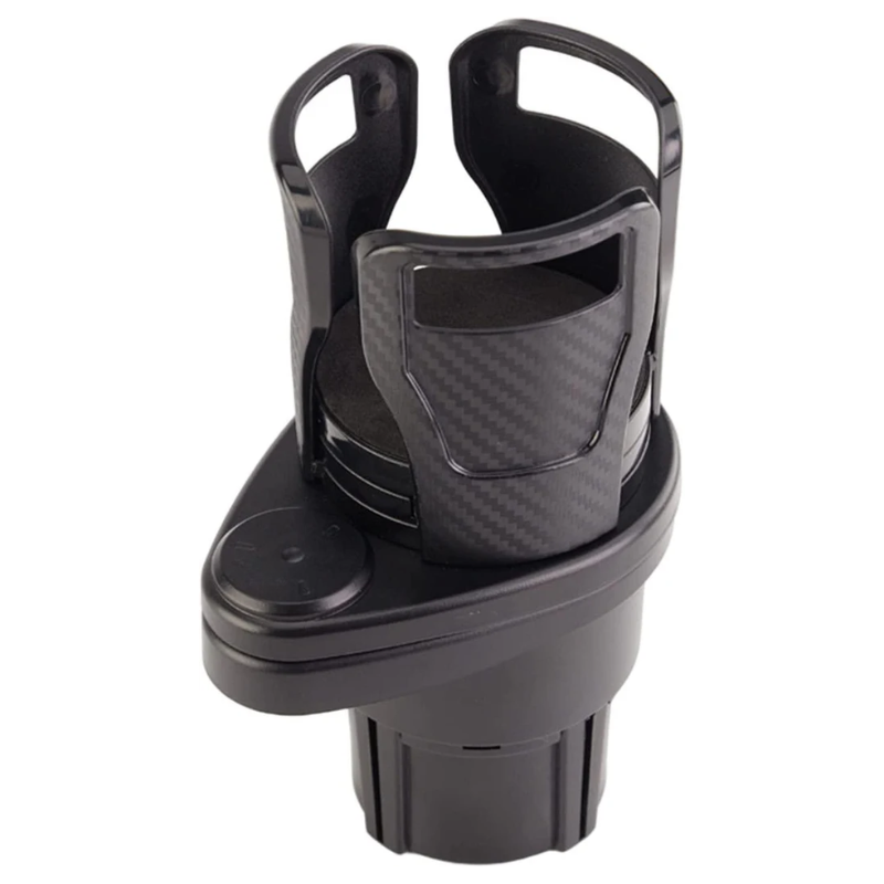 DuoHold: 2-in-1 Car Cup Holder Expander with 360° Rotation & Adjustable Dual Cup Slots for Large Drinks & Travel Convenience