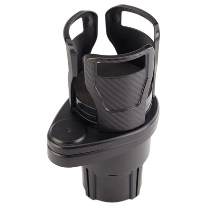 DuoHold: 2-in-1 Car Cup Holder Expander with 360° Rotation & Adjustable Dual Cup Slots for Large Drinks & Travel Convenience
