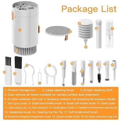 CleanPro: 20-in-1 Electronic Gadget Cleaning Tool & Multipurpose Device Cleaner for Laptops, Macbooks, Smartphones, Keyboards, Gaming PC & AirPods