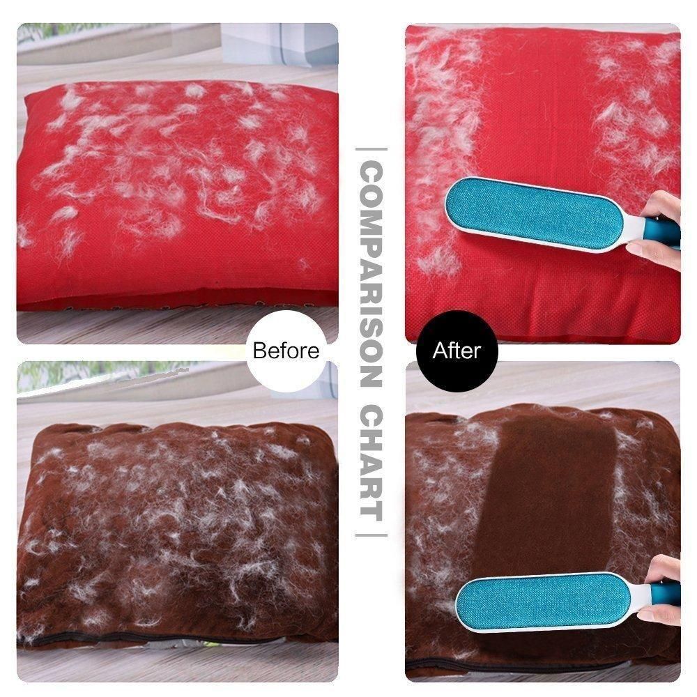FurSweep: Reusable Pet Hair & Lint Remover Brush with Self-Cleaning Base for Clothes, Furniture & Car Upholstery