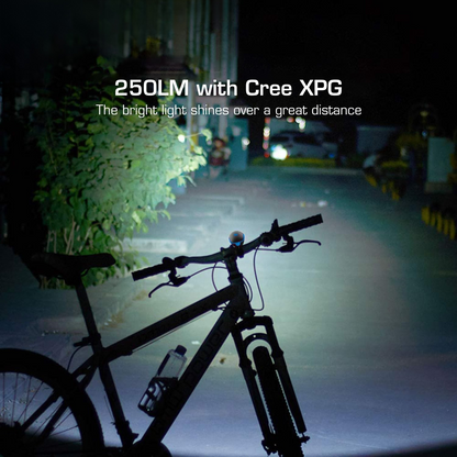 BikeMate: 2-in-1 Rechargeable Bicycle Light with Horn, Waterproof LED Headlamp with 3 Light Modes & 140dB Bike Bell for Night Rides & Cycling Safety