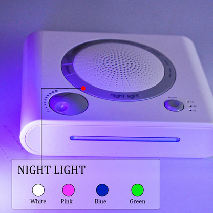 DreamWave: Sleep Therapy Sound Machine with Natural Soothing Sounds, Anxiety Relief, Auto-Off Timer & Battery/Adapter Power Options