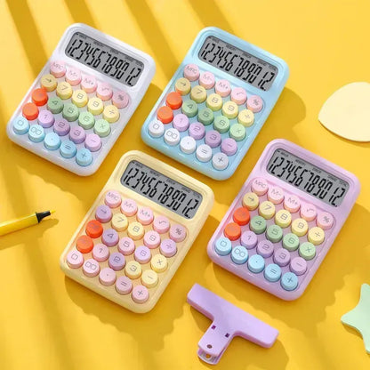 Pastel: Cute & Quirky Aesthetic Calculator with 12-Digit Display, Large Buttons & Pastel Color Design for Office & Students