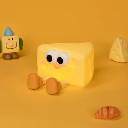 CheeseGlow: Cozy Silicone Cheese Night Lamp – Squishy & Kawaii LED Light for Kids’ Bedroom, Nursery & Bedside