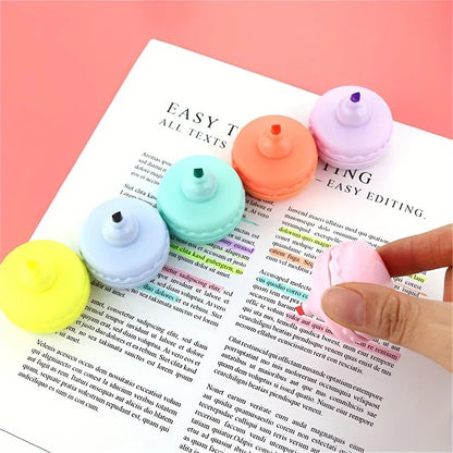 Macaron: Pastel Highlighter Set (6-Piece) – Soft Color Markers for Books, Notes & Aesthetic Stationery Lovers