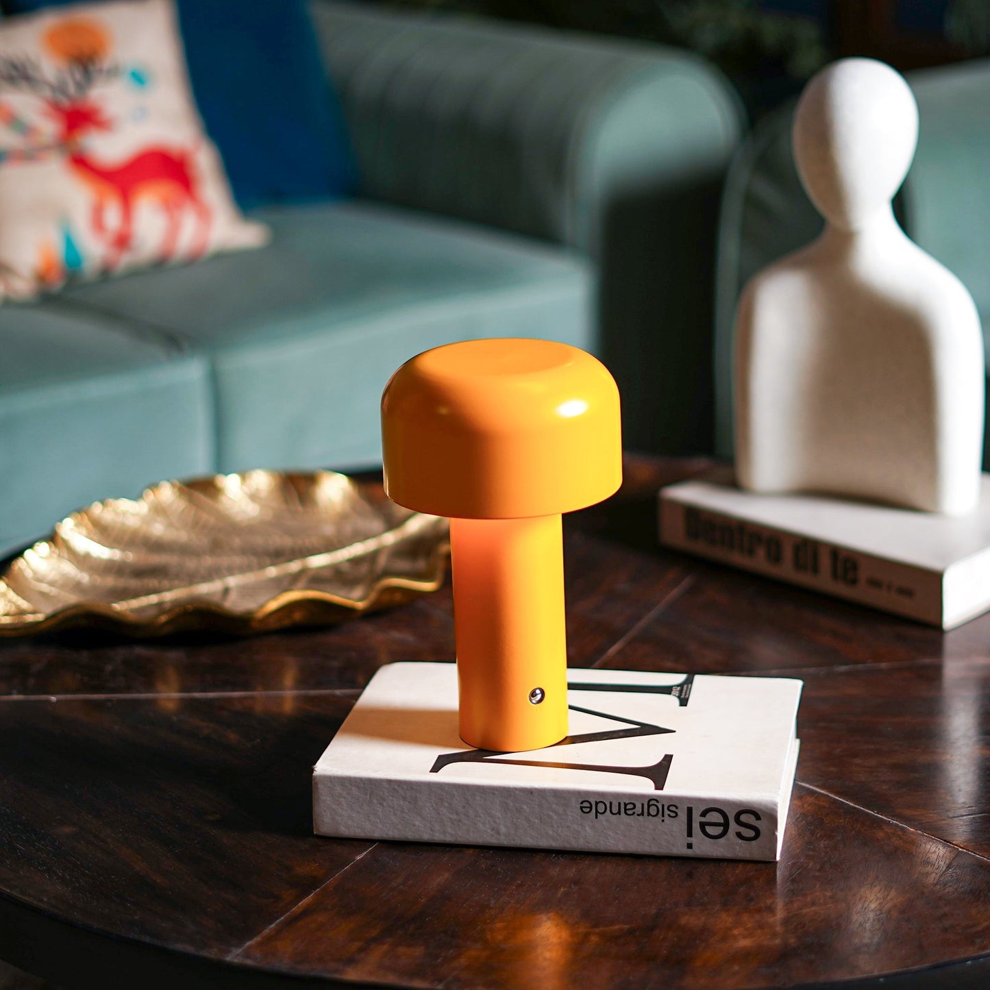 Shroom: Wireless LED Ambient Glow Lamp with Touch Control, 3-Color Dimming & Stylish Design for Home & Office