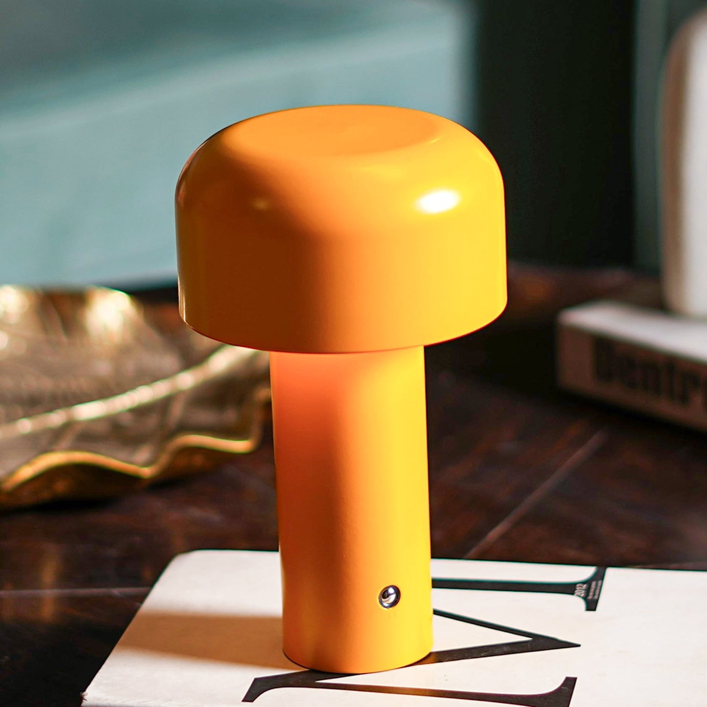 Shroom: Wireless LED Ambient Glow Lamp with Touch Control, 3-Color Dimming & Stylish Design for Home & Office