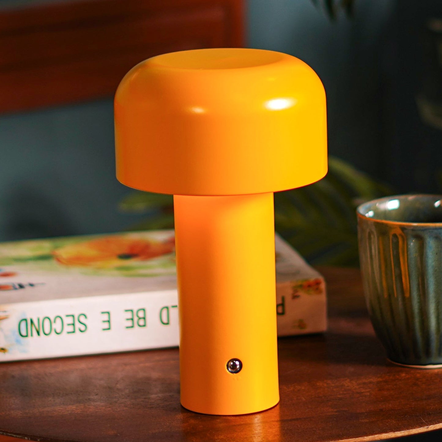 Shroom: Wireless LED Ambient Glow Lamp with Touch Control, 3-Color Dimming & Stylish Design for Home & Office