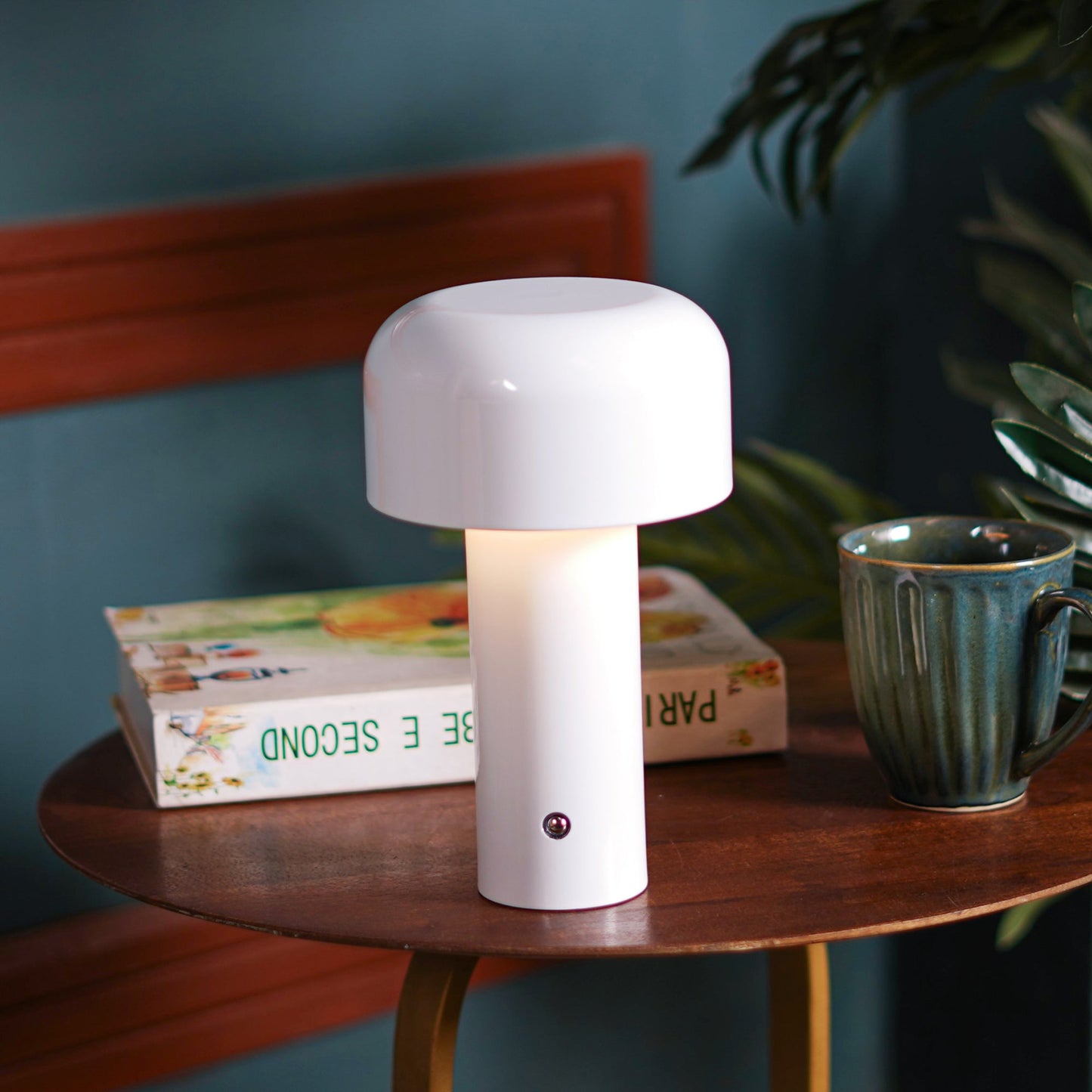 Shroom: Wireless LED Ambient Glow Lamp with Touch Control, 3-Color Dimming & Stylish Design for Home & Office