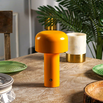 Shroom: Wireless LED Ambient Glow Lamp with Touch Control, 3-Color Dimming & Stylish Design for Home & Office