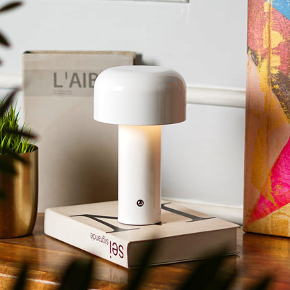 Shroom: Wireless LED Ambient Glow Lamp with Touch Control, 3-Color Dimming & Stylish Design for Home & Office