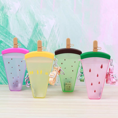 FruitChill: Aesthetic Watermelon Sipper Bottle with Straw & Adjustable Strap – Portable & BPA-Free for Travel & Daily Use