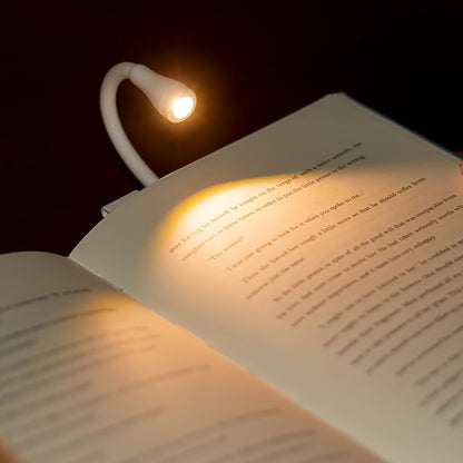 Immerse: Rechargeable Clip-On Book Light & Reading Lamp with 3-Color Modes, Type-C Charging & Flexible Gooseneck Night Reading for Book Lovers