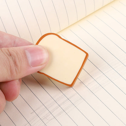 Loaf: 4-Piece Toast Bread Eraser Set – Cute & Fun Stationery for Students & Office Use (Pack of 3)
