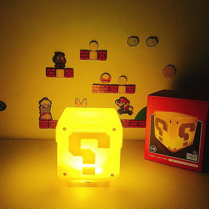 1UP: Sound Enabled Question Block Arcade LED Lamp Night Light for Gamers