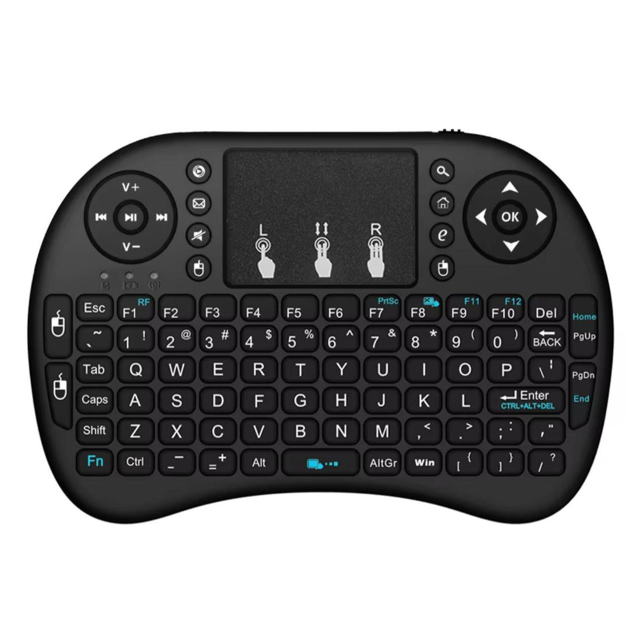 Keyboo: Mini Wireless Keyboard & Mouse with Bluetooth & USB Dongle, Rechargeable Backlit Remote for Smart TV, Android TV Box, PC & Mobile