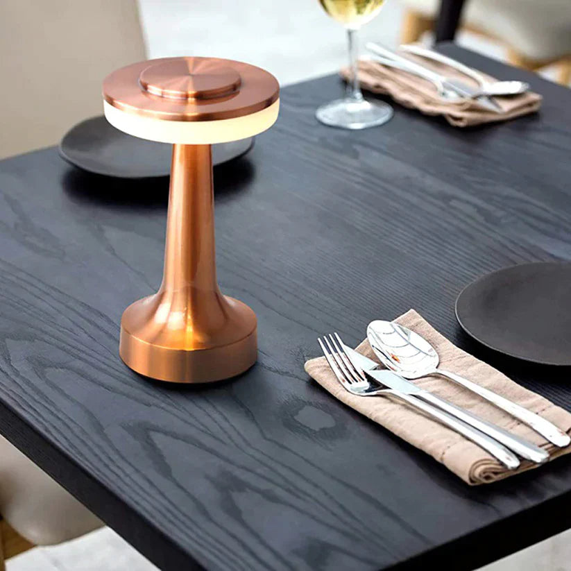 GleamBeam: Rechargeable Retro Bar Light with Touch Control, 3-Color Modes & Dimmable LED for Bedroom, Café & Party Décor