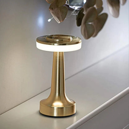 GleamBeam: Rechargeable Retro Bar Light with Touch Control, 3-Color Modes & Dimmable LED for Bedroom, Café & Party Décor