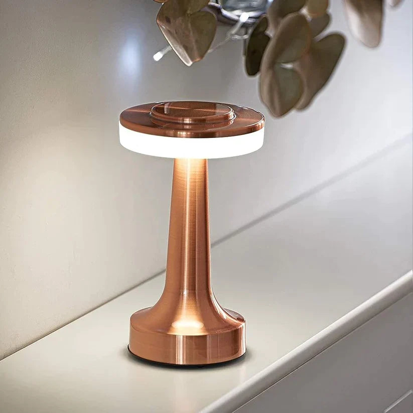 GleamBeam: Rechargeable Retro Bar Light with Touch Control, 3-Color Modes & Dimmable LED for Bedroom, Café & Party Décor