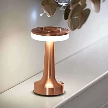 GleamBeam: Rechargeable Retro Bar Light with Touch Control, 3-Color Modes & Dimmable LED for Bedroom, Café & Party Décor