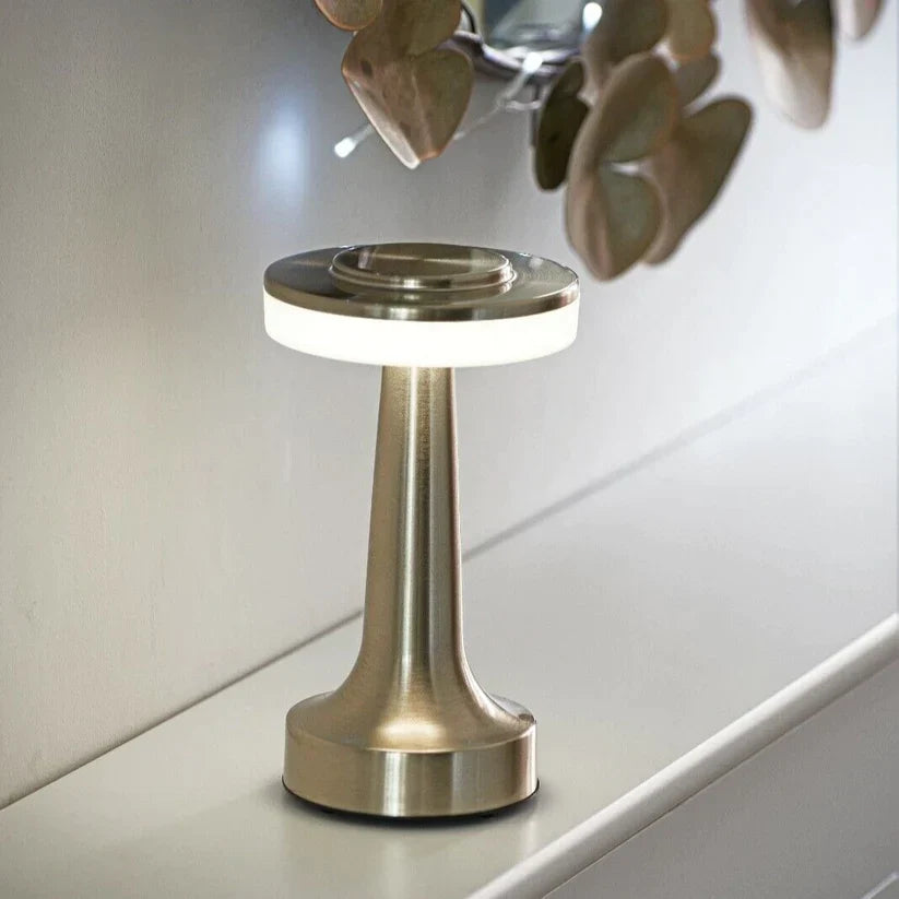 GleamBeam: Rechargeable Retro Bar Light with Touch Control, 3-Color Modes & Dimmable LED for Bedroom, Café & Party Décor