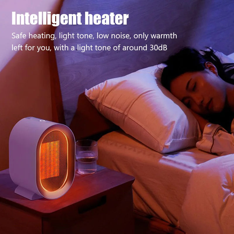 HeatWave: 1200W Mini Portable Electric Heater with Fan for Desk, Bedroom & Indoor Use