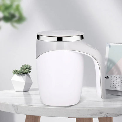 MagStir: Self-Stirring Magnetic Coffee Mug with Lid for Coffee, Milk, Protein Shakes & Hot/Cold Beverages