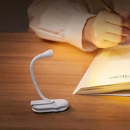 Immerse: Rechargeable Clip-On Book Light & Reading Lamp with 3-Color Modes, Type-C Charging & Flexible Gooseneck Night Reading for Book Lovers