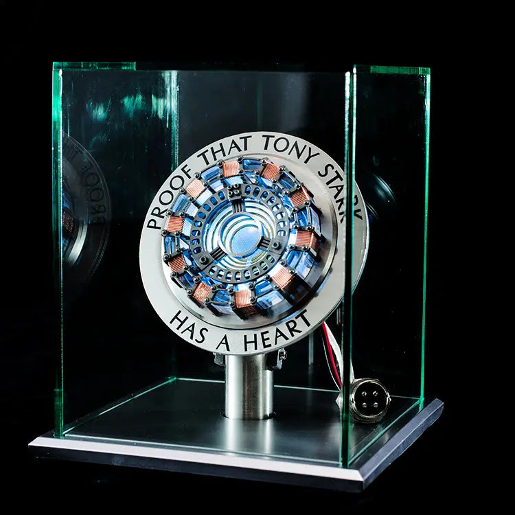 Repulsor: Iron-Man 1:1 Arc Reactor MK1 LED Lamp with Soft Glow in Strong Acrylic Display Case for Desk Décor & Collector’s Gift Item