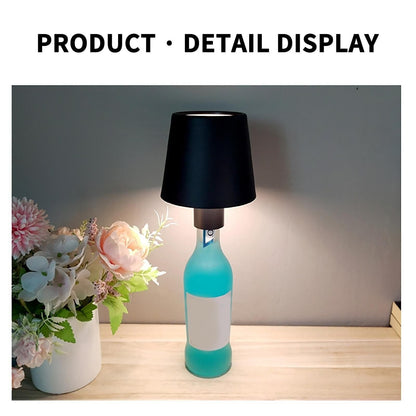 Boozify: Wine Bottle Topper LED Lamp USB-C Rechargeable with 3 Colour Adjustable Brightness & Touch Control