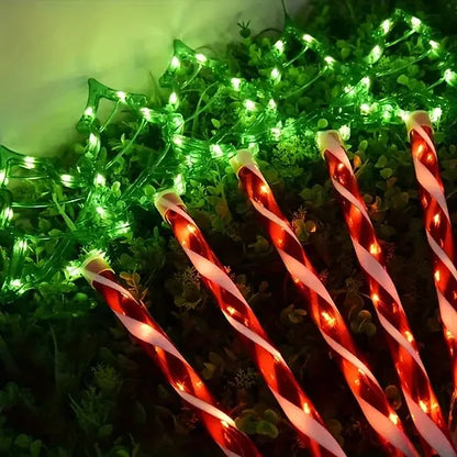 Twinkly: Solar LED Christmas Tree Garden Lights, Waterproof Outdoor Décor with Auto On/Off, 8 Modes & Festive Glow for Pathways, Patios, Yard