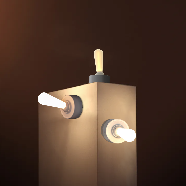 Arcade: Retro Joystick Inspired Silicon Tactile Lever Lamp with Wall Mount for Gamers & Streamers