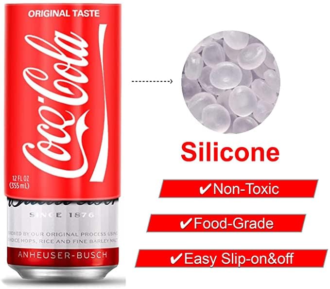 Boozie: 2Pc Silicone Beer Can Sleeves with Insulation, Soda for 550ML Cans – Looks Like Regular Soda Can | Hide Alcoholic Beverage Easily | Cola & Monster (Pack of 2)
