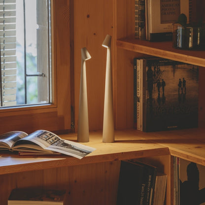 GeekSleek: Minimalist Wireless LED Table Lamp with Touch Control, Stepless Dimming & Rechargeable Design for Home & Office