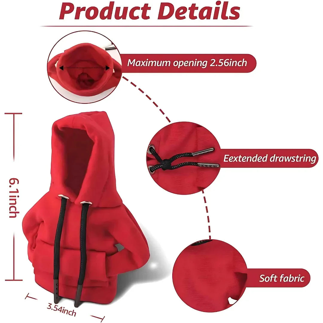 ShiftCozy: Universal Car Gear-Shift Hoodie – Cute & Funny Sweater Cover for Gear Knob Protection & Decoration