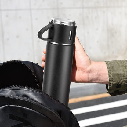 ThermoGift: 500ml Stainless Steel Vacuum Flask Gift Set with Insulated Cup – Perfect for Corporate & Festive Gifting