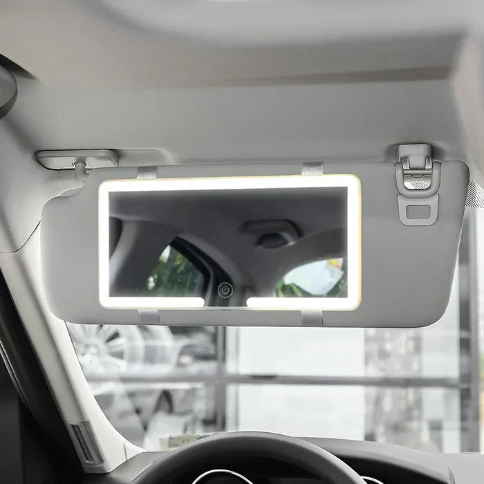 Virror: LED Visor Vanity Mirror with 3 Light Modes, 80 LEDs & Rechargeable Touch Control for Cars & SUVs